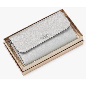 NEW Kate Spade Glimmer Boxed Medium Flap Wristlet Wallet